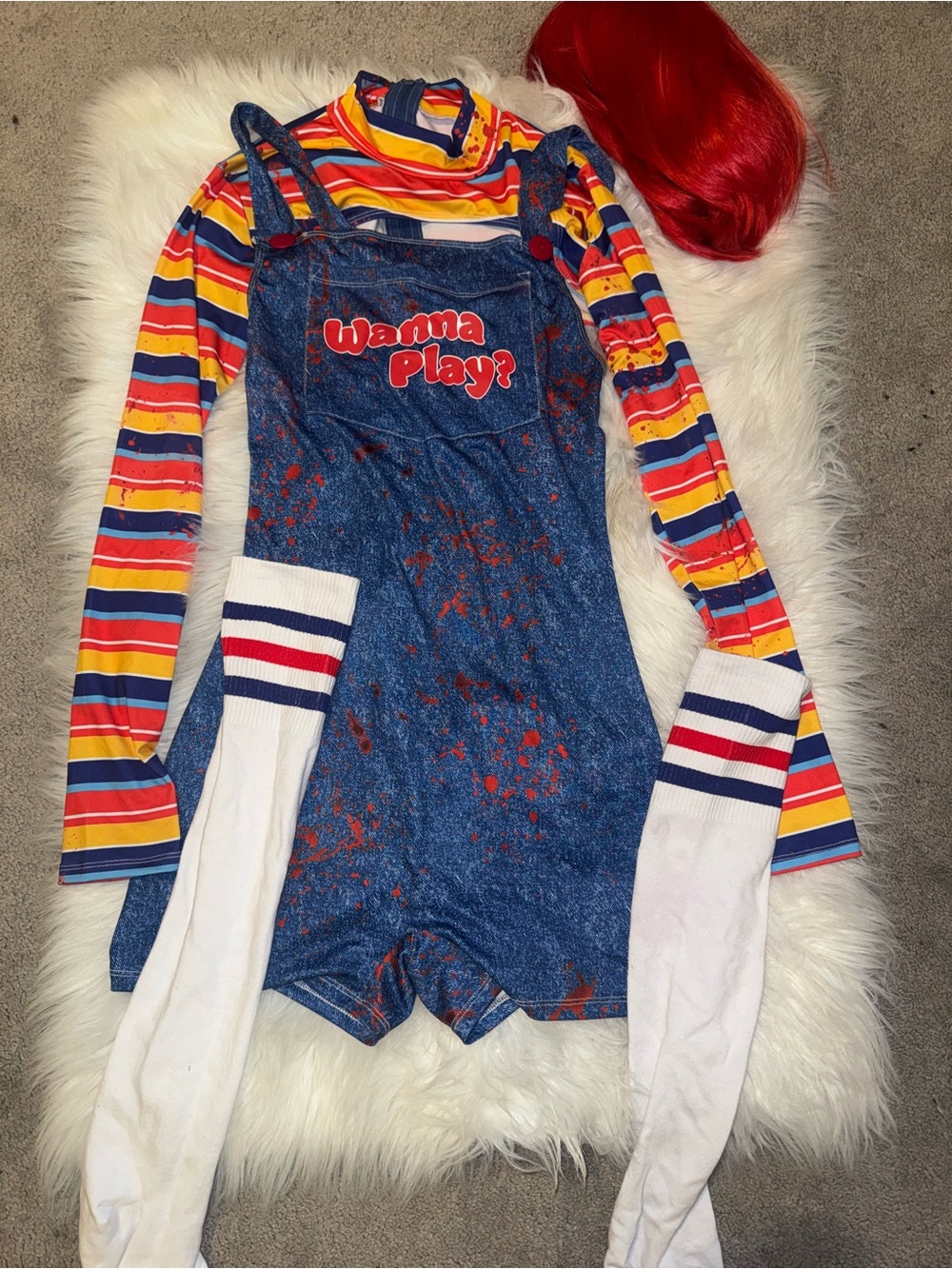Wanna Play Bloody Evil Doll Costume Set